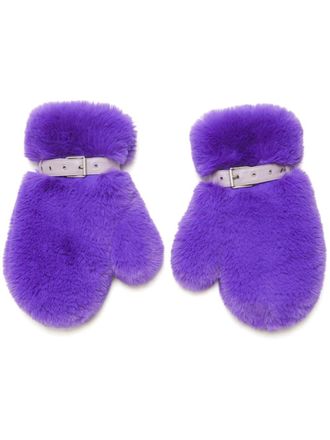Acne Studios Guanti con fibbia - Viola