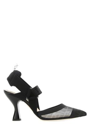 Fendi Black Mesh Colibr&atilde;&not; Pumps