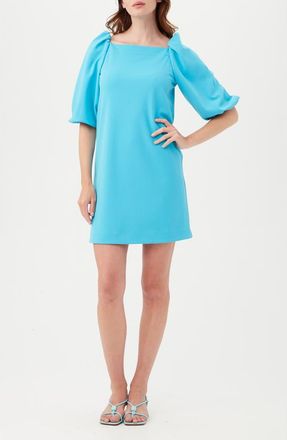 Trina Turk Symphone Puff Sleeve Shift Dress in Below Deck Blue at Nordstrom Rack, Size X-Small