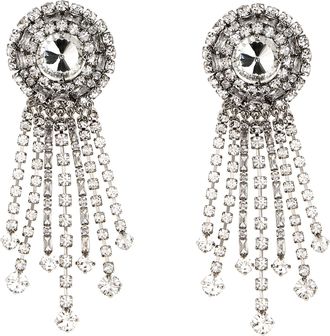 Alessandra Rich Crystal Fringed Earrings