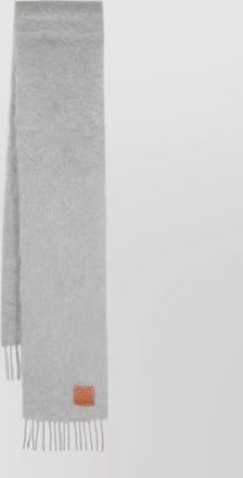 Loewe mohair wool scarf fringed edges medium