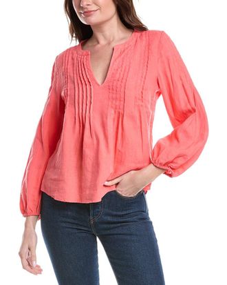 Tommy Bahama Coastalina Pintuck Linen Peasant Top