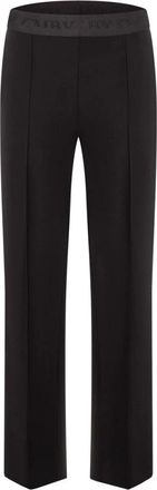 Cambio Zwart Ava - Zwarte Broek Broek - Dames - Wijde Broeken - Zwart - 2XL - Polyester - Broeken