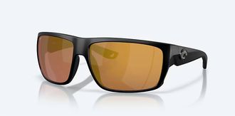 Costa Unisex Fly Line Polarized Sunglasses In Matte Black Gold Mirror