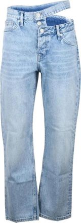 Tommy Jeans Straight Julie Cut Jeans - Dames - Regular Fit Jeans - Blauw - W28 - Katoen - Jeans