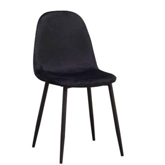 Regalos Miguel Sillas - Silla Teok Black Terciopelo - Negro