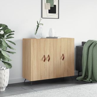 vidaXL Vidaxl - Aparador De Madera De Ingenier&iacute;a Roble Sonoma 90x34x80 Cm