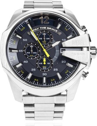 Diesel Mega Chief Horloge - Heren - Horloges - Grijs - ONE Size - Accessoires