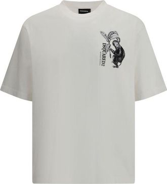 Dsquared2 Dsquared&sup2; Witte Katoenen T-Shirt