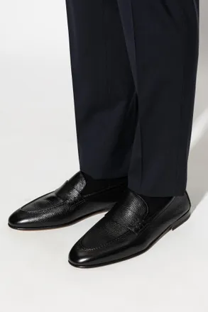 Bally Elios Leather Loafers, Mens, Black