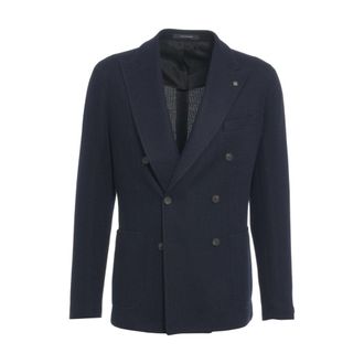 Tagliatore Mens Clothing Blazer Blu Aw25 - male - Tagliatore - Blazers - Blue - 2XL - Jackets