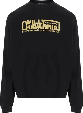 Willy Chavarria Hombre, Sudaderas, Negro, Talla: S