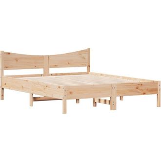 vidaXL Bed Frame without Mattress 150x200 cm King Size Solid Wood Pine vidaXL