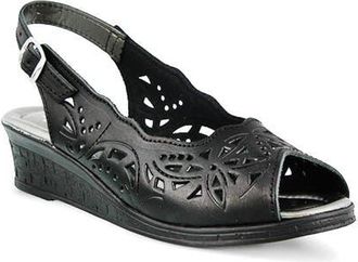 Spring Step Orella Slingback Sandal in Black/Black Leather at Nordstrom, Size 9.5-10Us