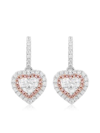 HYT Jewelry 18kt witgouden oorbellen met diamanten - Zilver