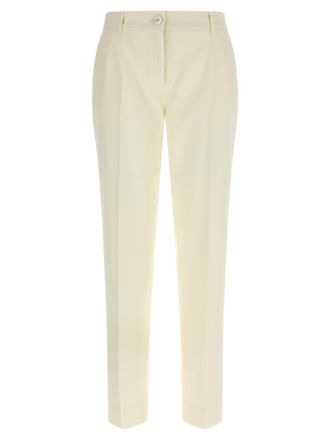 Dolce & Gabbana White Virgin Wool Dress Womens Pants