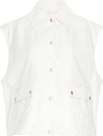Moss Copenhagen Dames, Blouses & Shirts, Beige, Maat: Xs/S Katoen