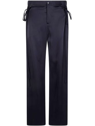 Ann Demeulemeester Tita High Comfort Trousers With Double Ribbon Clo