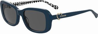 Love Moschino MOL060/S PJP/IR Womens Sunglasses Blue Size 55