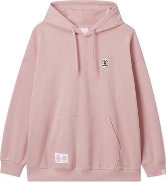 Fingercroxx Felpa in cotone con cappuccio e logo - Rosa