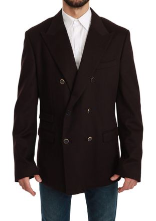 Dolce & Gabbana Heren Bordeaux Kasjmier Jas TAORMINA Blazer