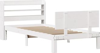 vidaXL Vidaxl - Bed Frame with Headboard without Mattress White 90x190 cm Single