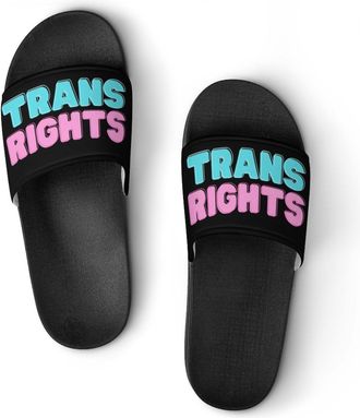 Generic Trans Right Shower Shoes Slipper for Women Men Beach Slippers Quick Drying Non Slip Open-Toe Sandals