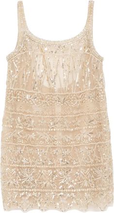 Saiid Kobeisy Abito corto con ricamo - Oro