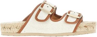 Maneb&igrave; Canvas and leather slides Woman 36
