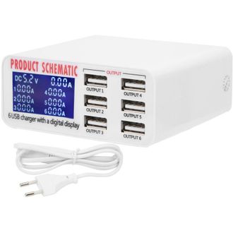 OEM Cargador Usb Inteligente Crezuo Con Adaptador De Corriente De 40 W Y 50-60 Hz