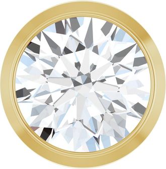 Diamond2Deal 14k Yellow Gold 1/2 CT Lab-Grown Diamond Chain Slide Pendant