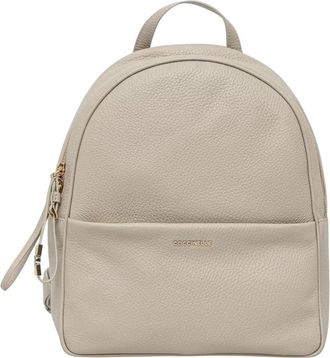 Coccinelle Nory Rugzak - Dames - Rugzakken - Beige - ONE Size - Leer - Tassen
