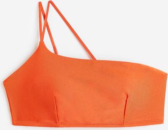 H&M Wattiertes One-Shoulder-Bikinitop - Orange