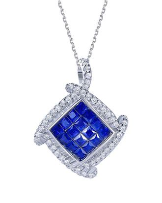 Suzy Levian Suzy Levian Silver Cz Invisible Setting Necklace