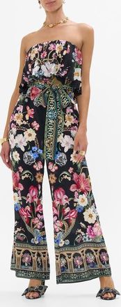Camilla Strapless Jumpsuit With Frill Midnight In Monserrate at Nordstrom, Size Large Au
