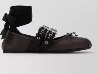 Miu Miu leather ballerina shoes