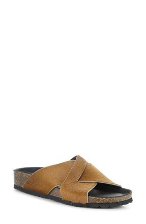 Bos. & Co. Suna Genuine Calf Hair Sandal in Brandy at Nordstrom, Size 10-10.5Us