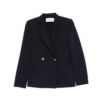 Harris Wharf London Blazers, female, Black, Size: XS Double-Breasted Jacket