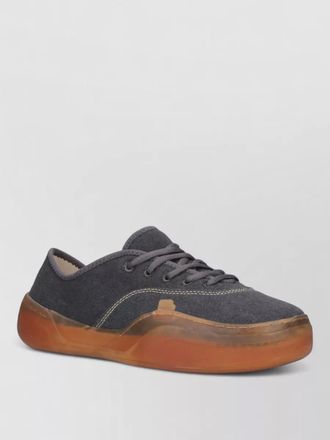 ERL lace up canvas low top sneakers