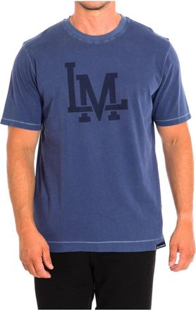 La Martina T-shirt met korte mouwen - Heren - T-shirts - Blauw - S - Katoen - Tops