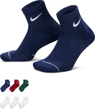 Nike Unisex Everyday Elevated Ankle Socks (6 Pairs) in Multicolor | HQ8031-907
