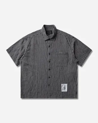 Neighborhood Men s BW Check Shortsleeve Shirt Black