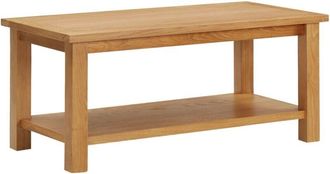 vidaXL Mesa De Centro De Madera Maciza De Roble 90x45x40cm Vidaxl