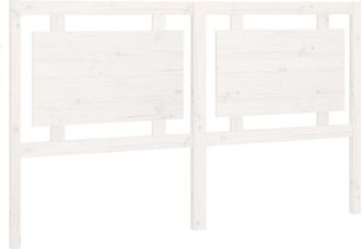 vidaXL Bed Headboard White 165.5x4x100 cm Solid Pine Wood vidaXL