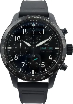 IWC Pre-owned IWC Pilot Chronograph Black Dial Mens Watch IW388306