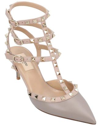 Valentino Womens Leather Rockstud Pointed-Toe Pump (Authentic Pre-Loved)