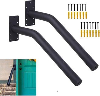 OEM Barandillas Exteriores Ajustables Para Montaje En Pared, Ideales Para Personas Mayores - Juego De 2, Acero Galvanizado, Para Jard&iacute;n, Garaje Y Porche -