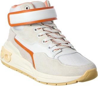 Ferragamo Leather High-Top Sneaker