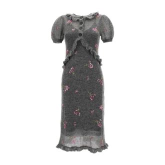 Shushu/Tong Vestido de Punto de Manga Corta - Dresses - Mujer - Gris - S