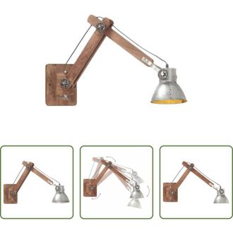 vidaXL vidaXL Lampada vintage - Lampada da Parete Stile Industriale Argento Rotonda E27